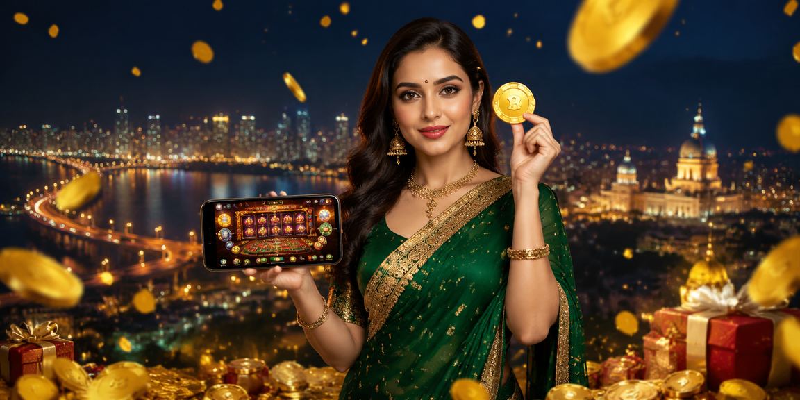 Mobile casino gaming in Mumbai's Bandra area with traditional attire